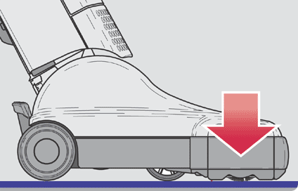 SEBO Computer Control System identifies the flooring height and adjust automatically.